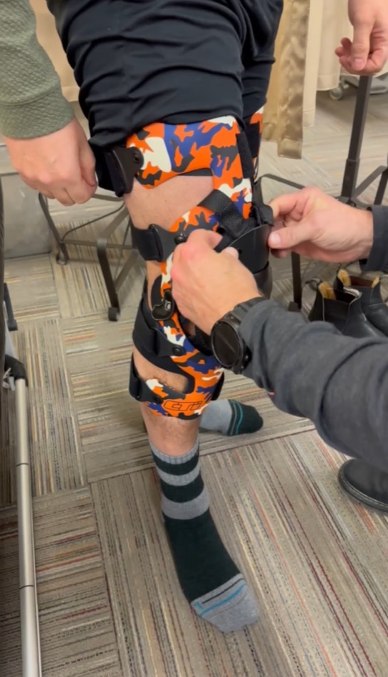 Custom fit orthopaedic bracing assessment at Action Sports Clinic