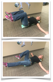 Abdominal Strengthing foam roller exercises