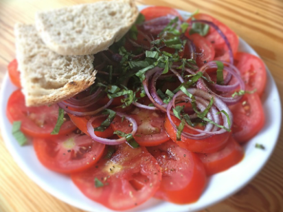 Marinated Basil and Tomato Salad